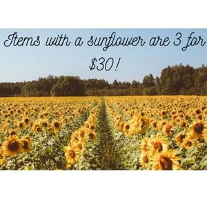All Items Marked With A 🌻 Are 3 For $30!